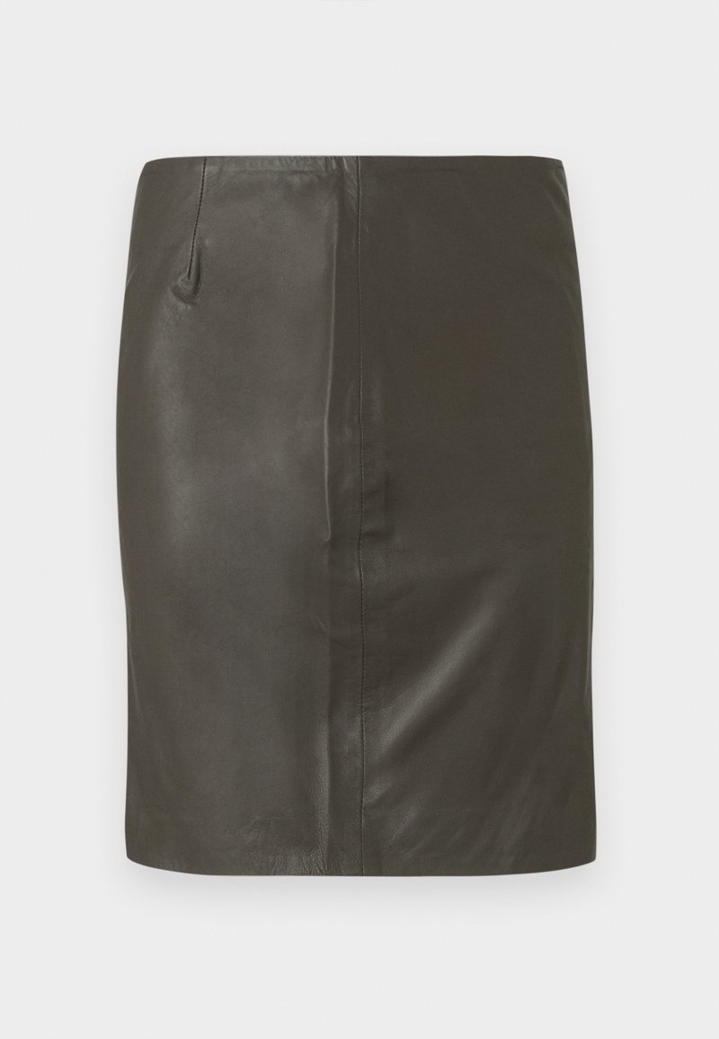 2nd Day Leren rok donkerbruin