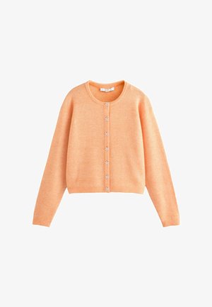 Next, TALL FIT - CREW NECK KNITTED CARDIGAN . - Kardigán - orange daisy button