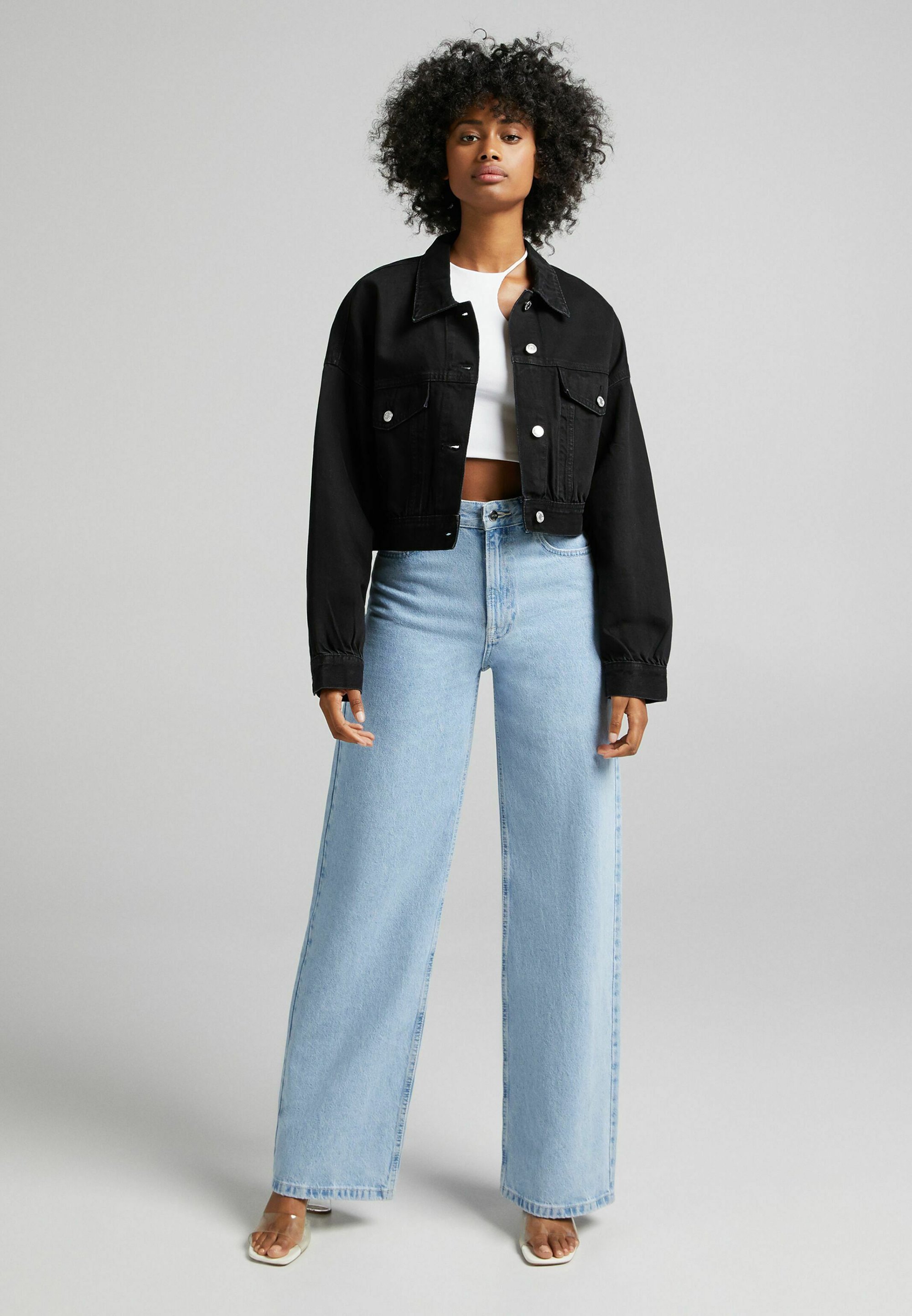 Veste En Jean AMO Femme Délavée Rayée TIC-TAC STRIPE Taille M - Denim 100% Coton - Neuf Avec étiquette (manque Un Bouton)