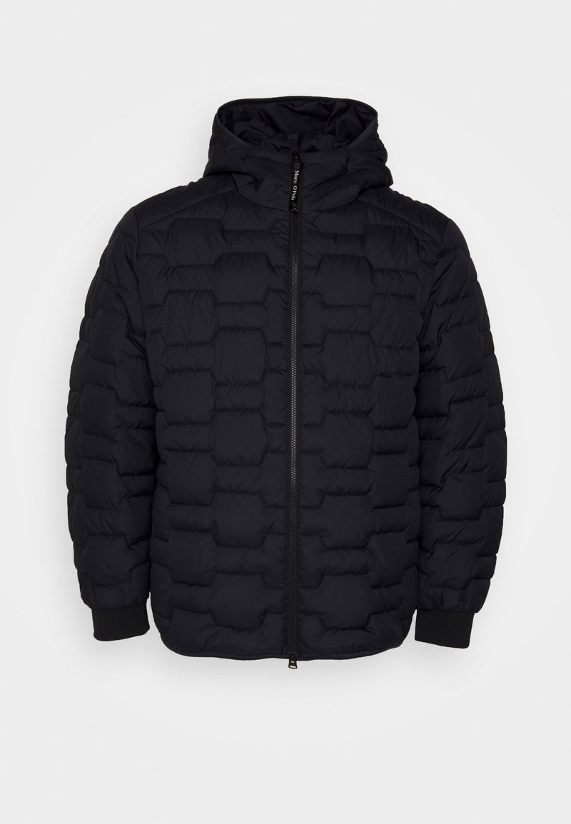 Marc O'Polo HOODED OFFSET QUILT SEAM POCKETS - Light jacket - dark navy ...