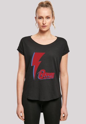 DAVID BOWIE RED BOLT - Print T-shirt - black