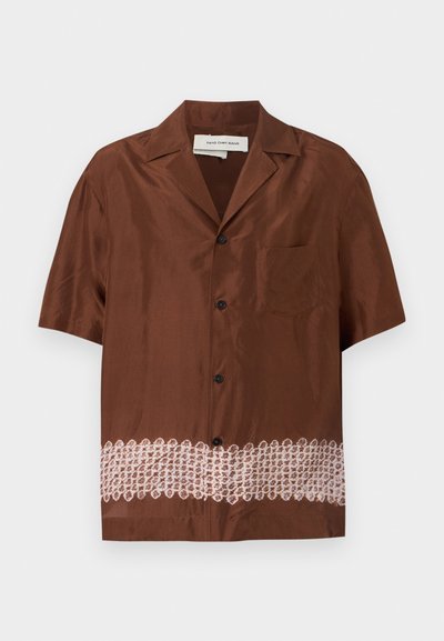 Feng Chen Wang YU ZI XIE SHIRT UNISEX - Košilová halenka  - dark brown
