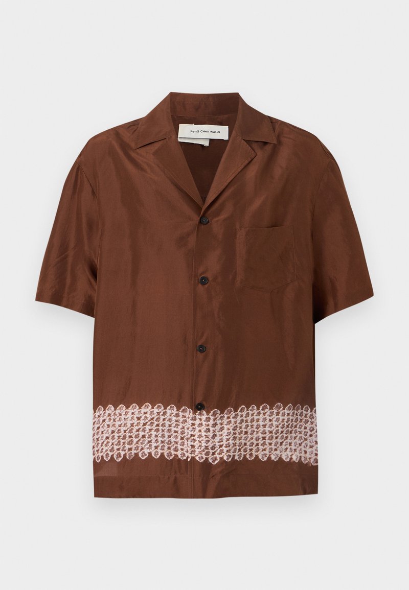 Feng Chen Wang Overhemd donkerbruin Feng Chen Wang Overhemd donkerbruin