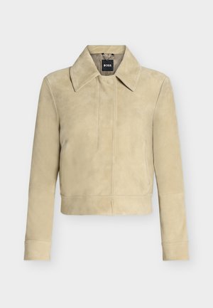 BOSS, SAMARO - Veste en cuir - dark beige