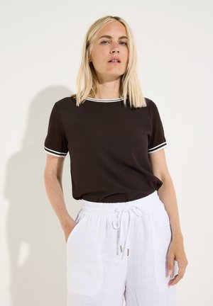 More & More, MORE & MORE SPORTIVES BLUSENSHIRT, KONTRASTABSCHLÜSSE - Bluse - brown