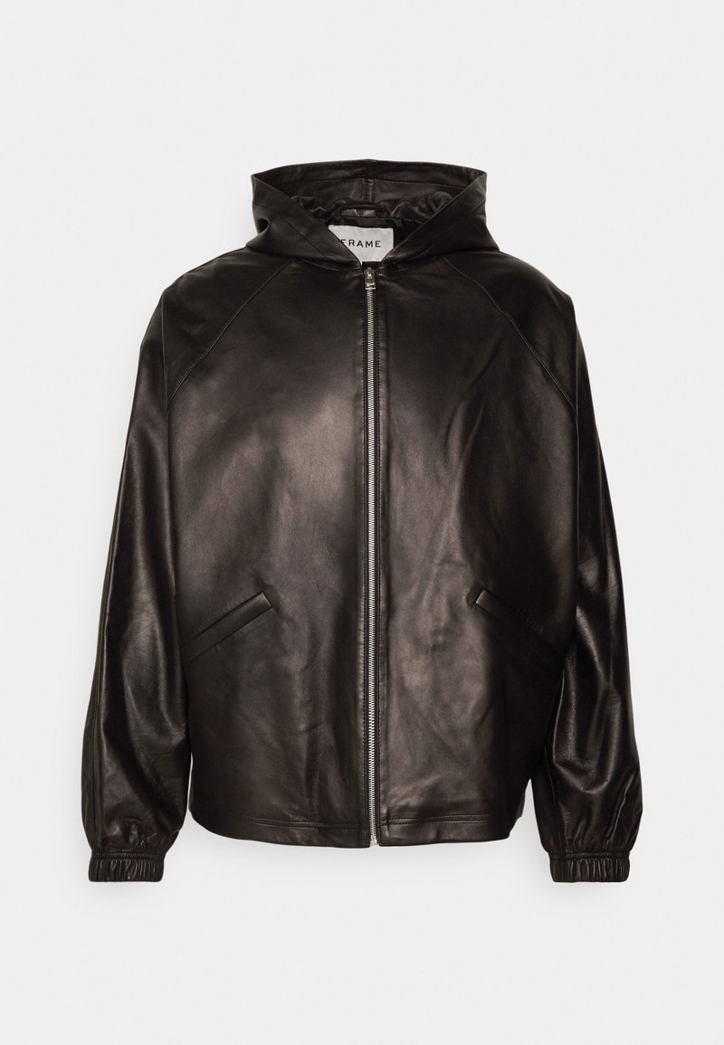 hoodie leather jacket mens