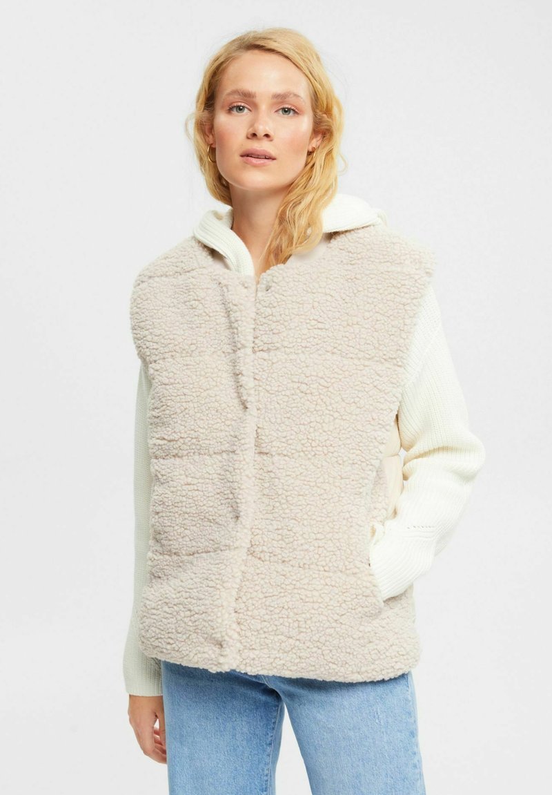 Esprit WOVEN Bodywarmer cream beige/beige Zalando.be