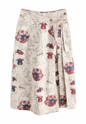 Next, Pleated skirt - ecru floral