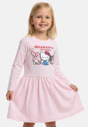 Hello Kitty, HELLO KITTY KLEID KUROMI MY MELODY KLEIDCHEN ROCK LANGARM - Jersey dress - rosa