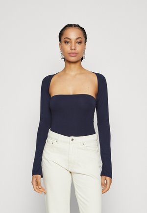 SOFT TOUCH SQUARE NECK - Top s dlouhým rukávem - black iris