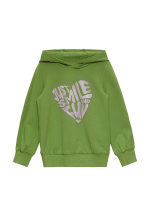 IMPRIMÉ MOUSSE SCINTILLANT - Felpa con cappuccio - bambusgrün