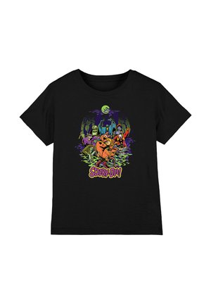 Cotton Soul, SCOOBY-DOO AND SHAGGY CHASED BY MONSTERS UNISEX - Print T-shirt - black