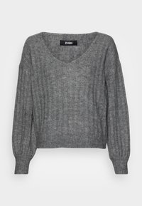Zign Stickad tröja - mottled grey