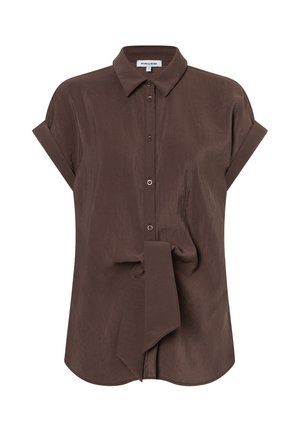 More & More, MORE & MORE STYLISHE HEMDBLUSE MIT KNOT-DETAIL - Hemdbluse - chocolate