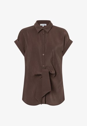 More & More, MORE & MORE STYLISHE HEMDBLUSE MIT KNOT-DETAIL - Hemdbluse - chocolate