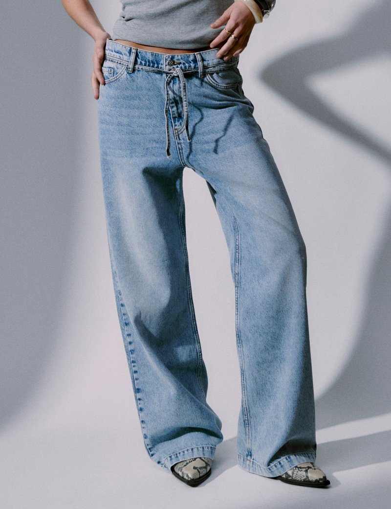 DAY Birger et Mikkelsen ELIJAH SOFT - Wide Leg - light blue