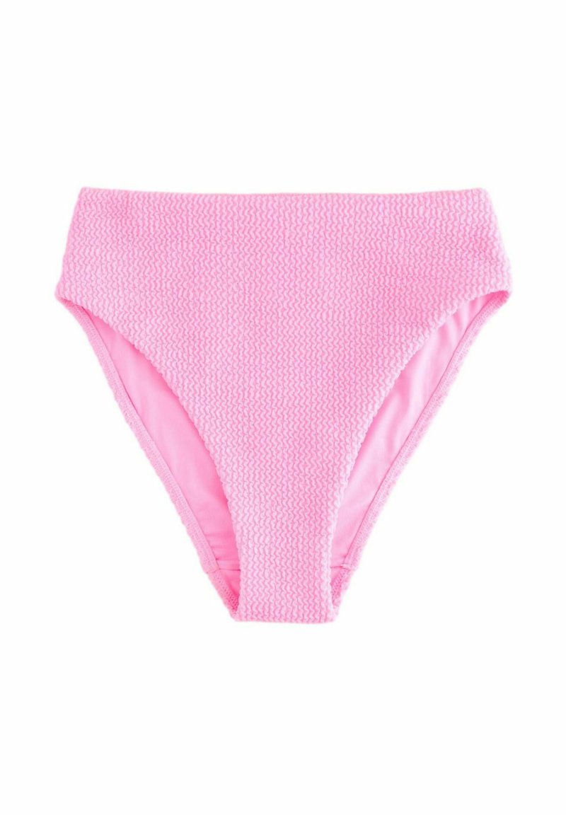 Next HIGH WAIST - Donji dijelovi bikinija - neon pink crinkle