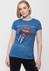 Paradiso Clothing THE ROLLING STONES HAVANA CUBA SNOW WASH - Print T-shirt - blue
