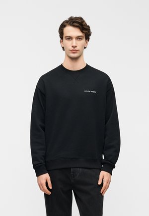 SCRIPT CREW NECK  - Mikina - jet black