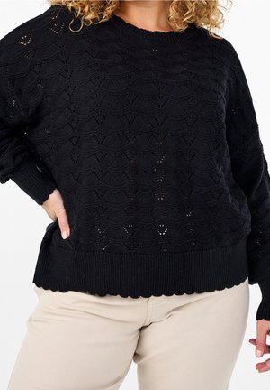 Strickpullover - black