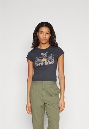 BLOOMING SKATE - Print T-shirt - nightfall grey