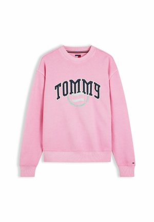 Tommy Jeans, VARSITY CREST - Sweatshirt - rose tea