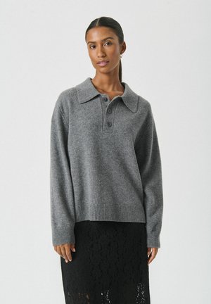VINKELA - Svetrík - medium grey melange