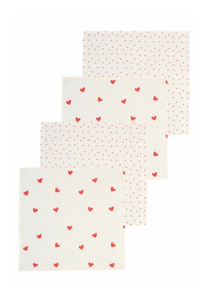4 PACK  - Muszlin takaró - red hearts