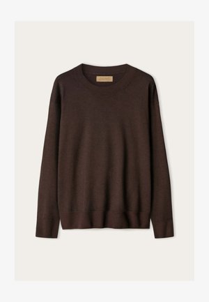 Falconeri, ULTRAFINE ROUND-NECK - Striktrøje - brown