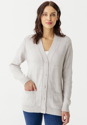 Cardigan - gris clair chiné