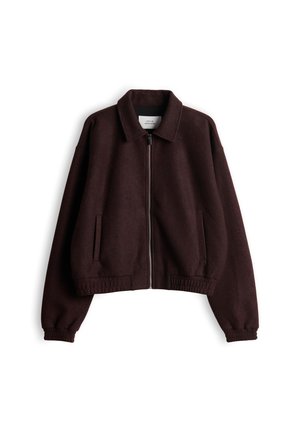 OPUS, RELAXED FIT MELANGE LOOK - Zip-up sweatshirt - cherry jam
