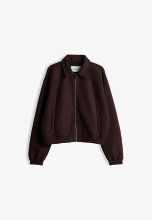 OPUS, RELAXED FIT MELANGE LOOK - Zip-up sweatshirt - cherry jam