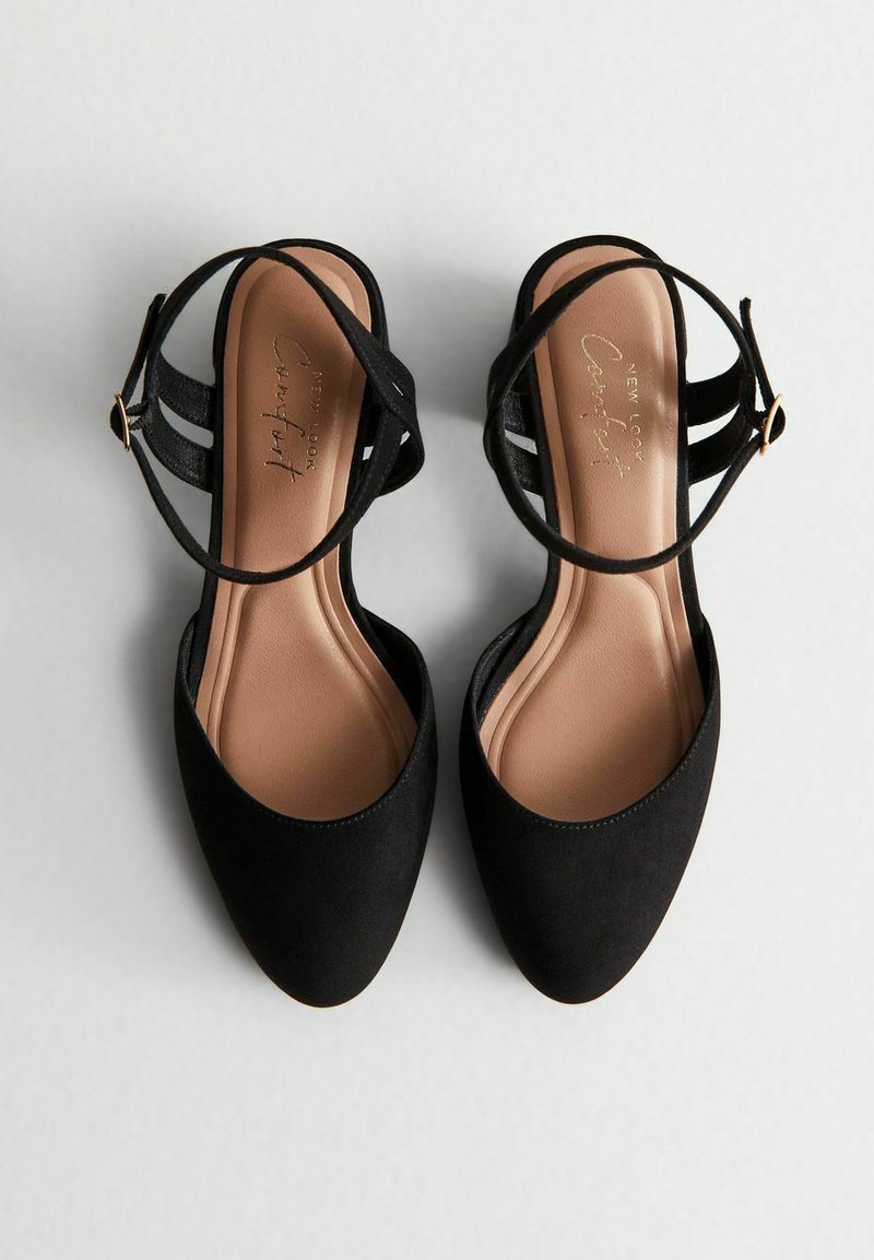 Escarpins New Look à Talons Compensés Noirs - Taille UK 3 (EU 36 Environ), Bas De Gamme - Occasion