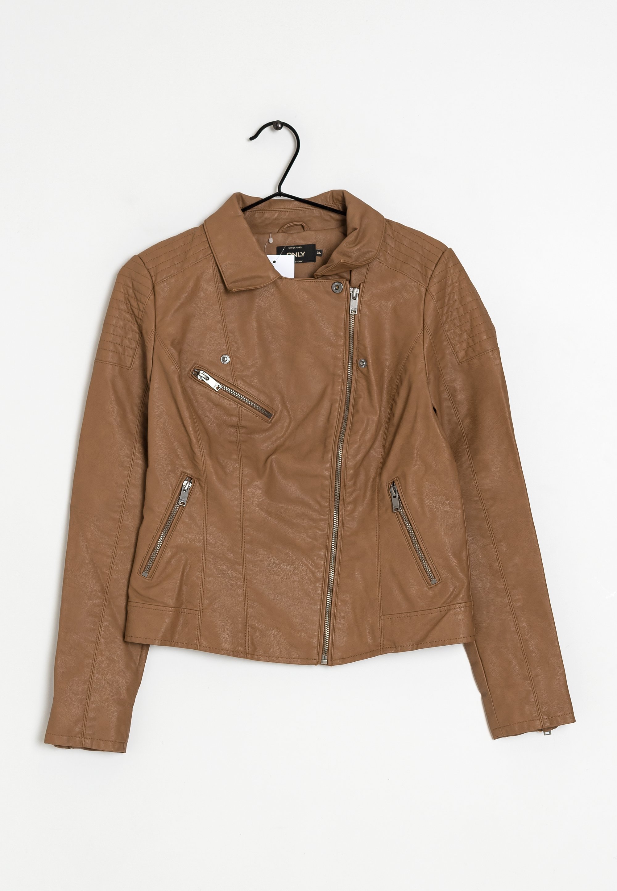 ONLY Kunstlederjacke beige (Pre-owned)