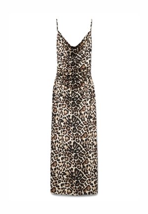 Terranova, LUNGO ANIMALIER - Vestito di maglina - var nero