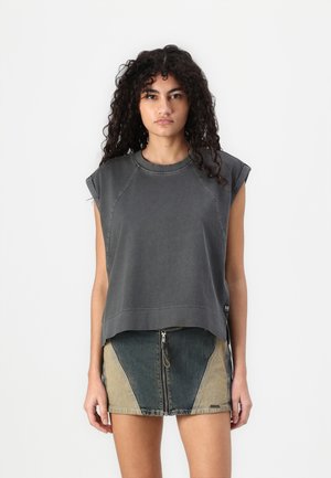 G-STAR BACK ZIP - Top - black