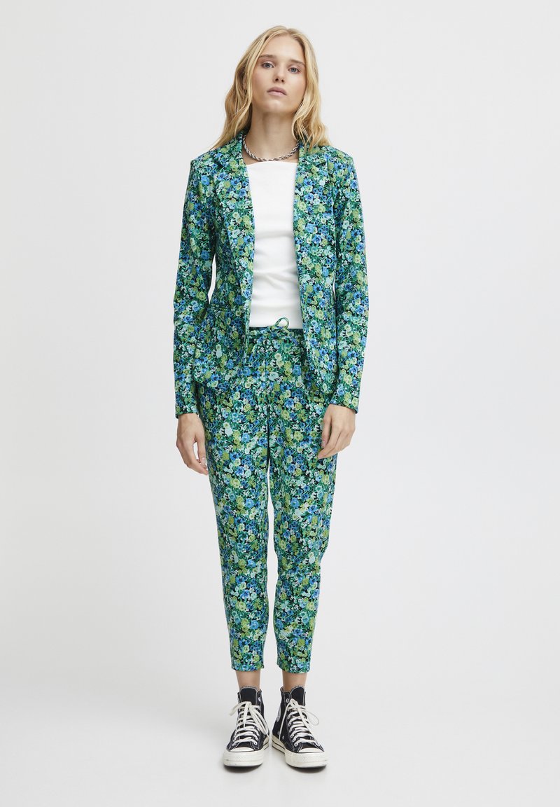 ICHI IHKATE BL - Blazer - blue green multi flower aop/grün 