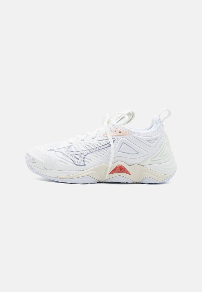 Mizuno WAVE MOMENTUM 3 - Tinklinio batai - white/aleutian/cloud pink
