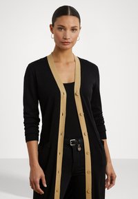 Lauren Ralph Lauren - Two Tone Cotton Blend Cardigan - Cardigan - black/birch tan Thumbnail Image 1
