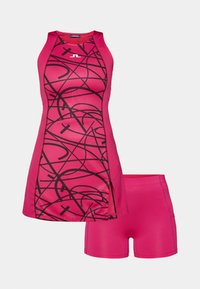 MADDY PRINTED DRESS 2-IN-1 - Leggings - bordeuax
