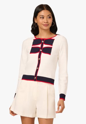 TEXTURED CONTRAST DOUBLE BOW   - Strickpullover - ivory_navy_red