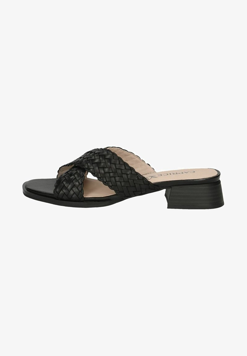 Caprice Mules - black nappa