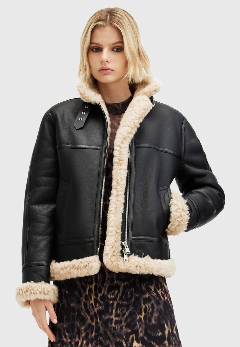 AllSaints LOREL FLYING JACKET - Kožnata jakna - black