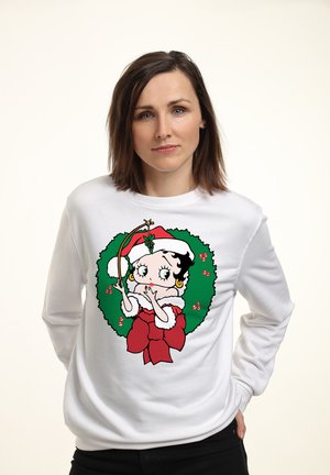 BETTY BOOP CHRISTMAS MISTLETOE WREATH - Sudadera - white