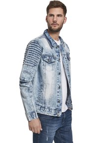 Southpole SOUTHPOLE HERREN BIKER TRUCKER JACKET - Chaqueta vaquera - blue