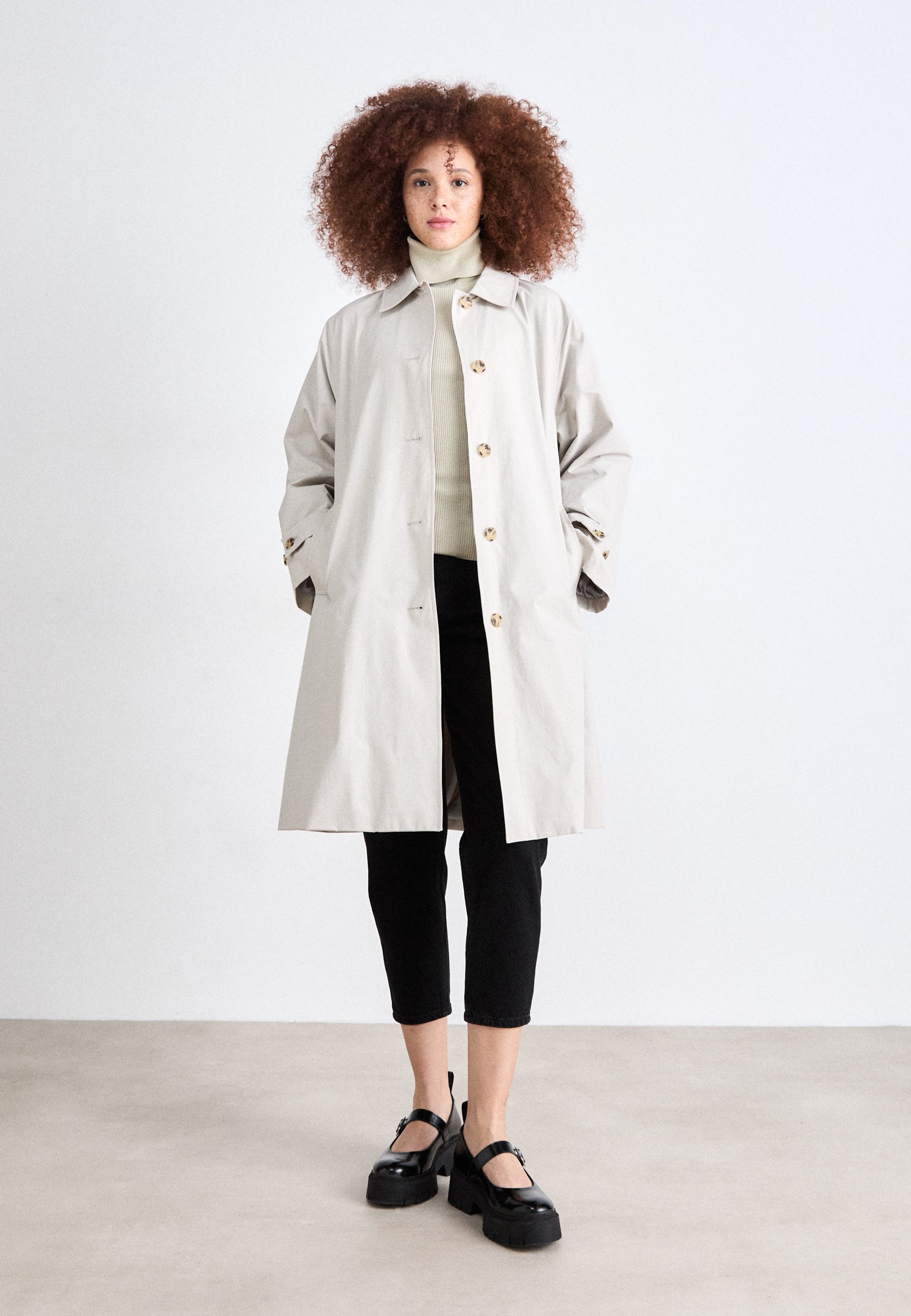 GANT RELAXED CAR COAT - Trenchcoat - cloudy grey/grey - Zalando.co.uk