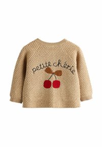 Next REGULAR FIT - Cardigan - tan brown cherry embroidered