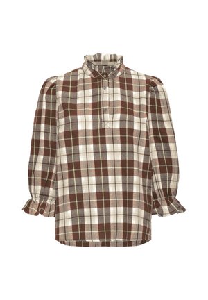 PULZ, PZDEVA - Blouse - brown check