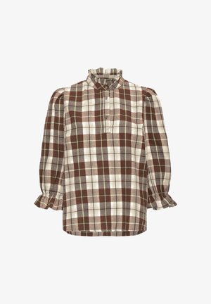 PULZ, PZDEVA - Blouse - brown check