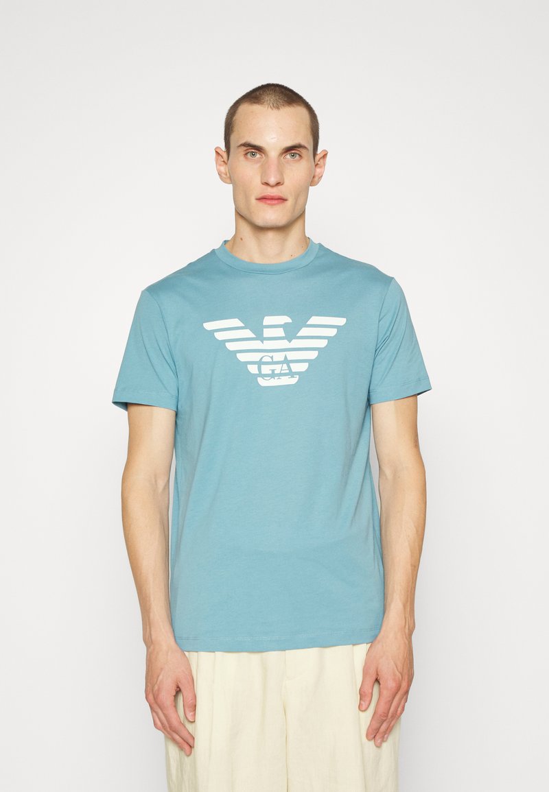 Emporio Armani T-shirt estampada - azzurro